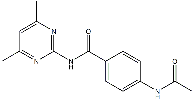 4-acetamido-N-(4,6-dimethylpyrimidin-2-yl)benzamide Structure