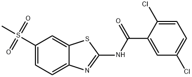 2,5-dichloro-N-(6-(methylsulfonyl)benzo[d]thiazol-2-yl)benzamide Structure