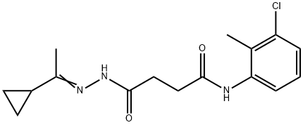N-(3-chloro-2-methylphenyl)-4-[2-(1-cyclopropylethylidene)hydrazino]-4-oxobutanamide 구조식 이미지
