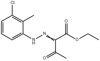 ethyl 2-[(3-chloro-2-methylphenyl)hydrazono]-3-oxobutanoate 구조식 이미지