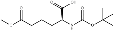 Boc-S-2-Aminoadipic acid 6-methyl ester 구조식 이미지