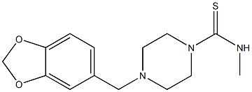 4-(1,3-benzodioxol-5-ylmethyl)-N-methylpiperazine-1-carbothioamide 구조식 이미지