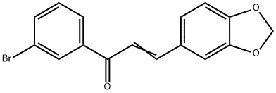 (2E)-3-(2H-1,3-benzodioxol-5-yl)-1-(3-bromophenyl)prop-2-en-1-one 구조식 이미지