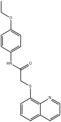 N-(4-ethoxyphenyl)-2-(quinolin-8-ylsulfanyl)acetamide 구조식 이미지
