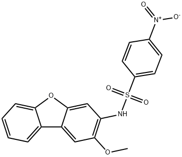 N-(2-methoxydibenzofuran-3-yl)-4-nitrobenzenesulfonamide Structure