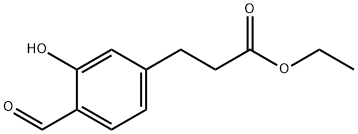 ethyl 3-(4-formyl-3-hydroxyphenyl)propanoate 구조식 이미지