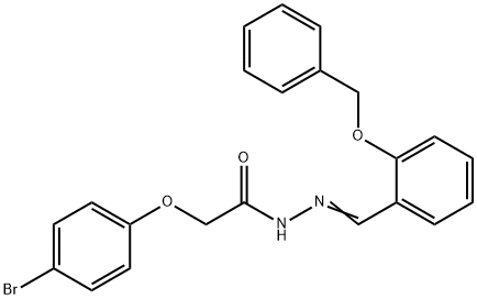 N'-[2-(benzyloxy)benzylidene]-2-(4-bromophenoxy)acetohydrazide 구조식 이미지