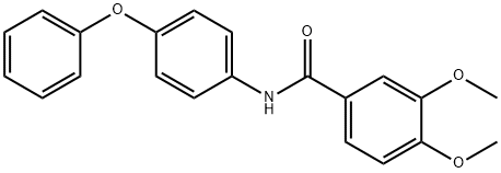 3,4-dimethoxy-N-(4-phenoxyphenyl)benzamide 구조식 이미지