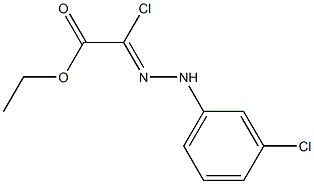 Acetic acid, chloro[(3-chlorophenyl)hydrazono]-, ethyl ester Structure