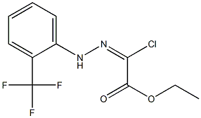 ethyl (2E)-2-chloro-2-[[2-(trifluoromethyl)phenyl]hydrazinylidene]acetate Structure