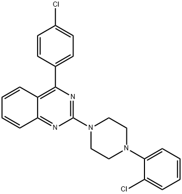 4-(4-chlorophenyl)-2-(4-(2-chlorophenyl)piperazin-1-yl)quinazoline Structure