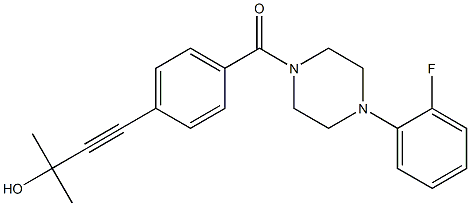 [4-(2-fluorophenyl)piperazin-1-yl]-[4-(3-hydroxy-3-methylbut-1-ynyl)phenyl]methanone Structure