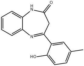 4-(2-hydroxy-5-methylphenyl)-1,3-dihydro-2H-1,5-benzodiazepin-2-one 구조식 이미지