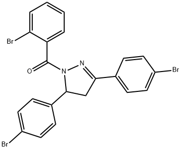 (3,5-bis(4-bromophenyl)-4,5-dihydro-1H-pyrazol-1-yl)(2-bromophenyl)methanone Structure