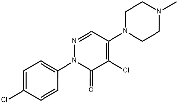 4-Chloro-2-(4-chloro-phenyl)-5-(4-methyl-piperazin-1-yl)-2H-pyridazin-3-one Structure