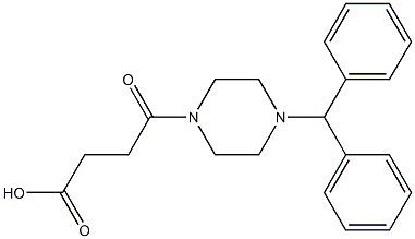 4-[4-(diphenylmethyl)piperazin-1-yl]-4-oxobutanoic acid Structure