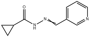 N-[(E)-pyridin-3-ylmethylideneamino]cyclopropanecarboxamide 구조식 이미지