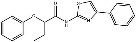 2-phenoxy-N-(4-phenyl-1,3-thiazol-2-yl)butanamide Structure