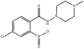 4-chloro-N-(4-methylpiperazin-1-yl)-2-nitrobenzamide 구조식 이미지