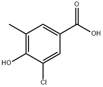 3-CHLORO-4-HYDROXY-5-METHYL-BENZOIC ACID Structure