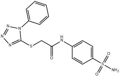 2-((1-phenyl-1H-tetrazol-5-yl)thio)-N-(4-sulfamoylphenyl)acetamide 구조식 이미지