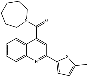 azepan-1-yl[2-(5-methylthiophen-2-yl)quinolin-4-yl]methanone Structure