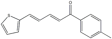 (2E,4E)-1-(4-methylphenyl)-5-thiophen-2-ylpenta-2,4-dien-1-one Structure