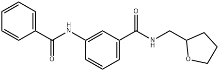 3-(benzoylamino)-N-(tetrahydro-2-furanylmethyl)benzamide Structure