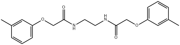 N,N'-1,2-ethanediylbis[2-(3-methylphenoxy)acetamide] 구조식 이미지