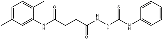 4-[2-(anilinocarbonothioyl)hydrazino]-N-(2,5-dimethylphenyl)-4-oxobutanamide Structure