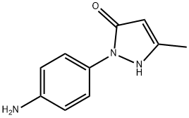 2-(4-aminophenyl)-1,2-dihydro-5-methylpyrazol-3-one 구조식 이미지