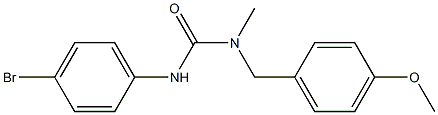 3-(4-bromophenyl)-1-[(4-methoxyphenyl)methyl]-1-methylurea Structure