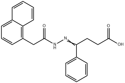 (4E)-4-[(2-naphthalen-1-ylacetyl)hydrazinylidene]-4-phenylbutanoic acid 구조식 이미지