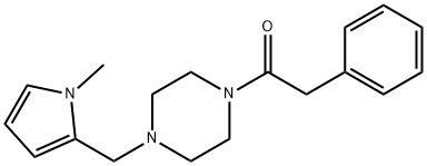 1-[4-[(1-methylpyrrol-2-yl)methyl]piperazin-1-yl]-2-phenylethanone 구조식 이미지