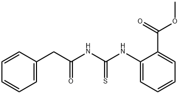 methyl 2-({[(phenylacetyl)amino]carbonothioyl}amino)benzoate Structure