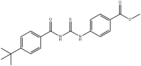 methyl 4-({[(4-tert-butylbenzoyl)amino]carbonothioyl}amino)benzoate Structure