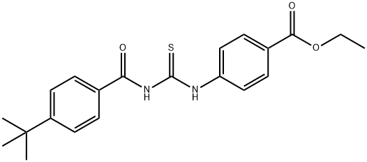 ethyl 4-({[(4-tert-butylbenzoyl)amino]carbonothioyl}amino)benzoate Structure