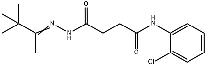 N-(2-chlorophenyl)-4-oxo-4-[2-(1,2,2-trimethylpropylidene)hydrazino]butanamide 구조식 이미지