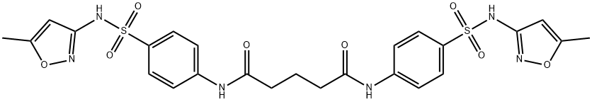 N,N'-bis(4-{[(5-methyl-3-isoxazolyl)amino]sulfonyl}phenyl)pentanediamide 구조식 이미지