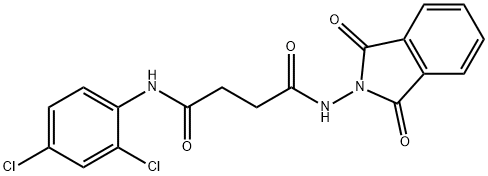 N-(2,4-dichlorophenyl)-N'-(1,3-dioxo-1,3-dihydro-2H-isoindol-2-yl)succinamide Structure