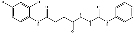 2-{4-[(2,4-dichlorophenyl)amino]-4-oxobutanoyl}-N-phenylhydrazinecarboxamide 구조식 이미지