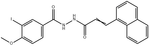 3-iodo-4-methoxy-N'-[3-(1-naphthyl)acryloyl]benzohydrazide Structure