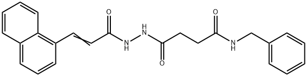 N-benzyl-4-{2-[3-(1-naphthyl)acryloyl]hydrazino}-4-oxobutanamide 구조식 이미지