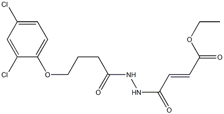 ethyl 4-{2-[4-(2,4-dichlorophenoxy)butanoyl]hydrazino}-4-oxo-2-butenoate 구조식 이미지