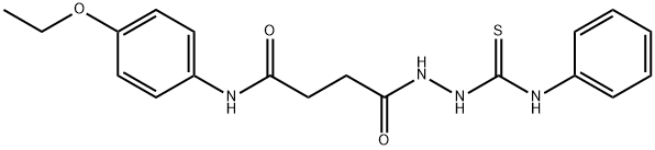 4-[2-(anilinocarbonothioyl)hydrazino]-N-(4-ethoxyphenyl)-4-oxobutanamide Structure