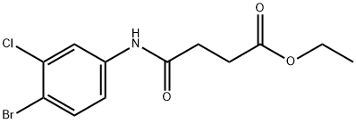 ethyl 4-[(4-bromo-3-chlorophenyl)amino]-4-oxobutanoate 구조식 이미지