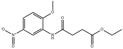 ethyl 4-[(2-methoxy-5-nitrophenyl)amino]-4-oxobutanoate Structure