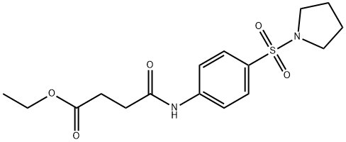 ethyl 4-oxo-4-{[4-(1-pyrrolidinylsulfonyl)phenyl]amino}butanoate Structure