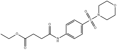 ethyl 4-{[4-(4-morpholinylsulfonyl)phenyl]amino}-4-oxobutanoate Structure