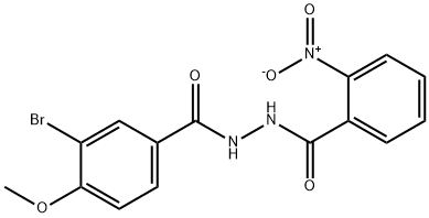 3-bromo-4-methoxy-N'-(2-nitrobenzoyl)benzohydrazide 구조식 이미지